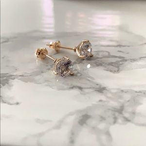 925 Sterling silver gold dipped stud earrings